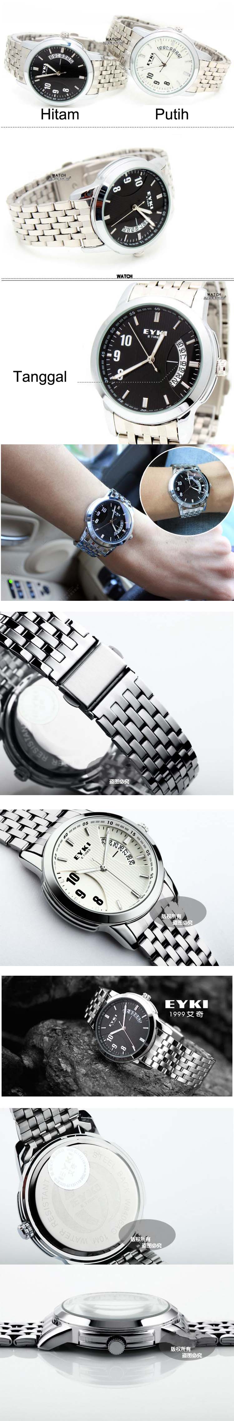 jual jam tangan EYKI untuk pria , model rantai dengan gaya casual< Eyki 1999 merupakan jam tangan casual yang banyak dicari pria