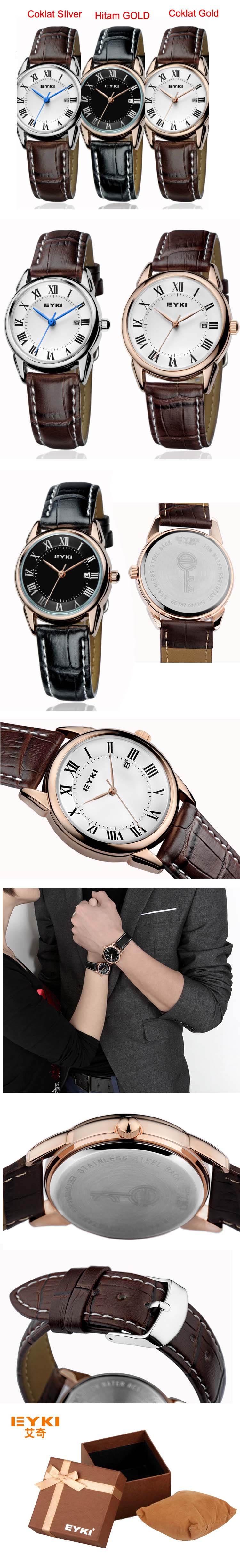 jual jam tangan kulit untuk pria merk eyki import