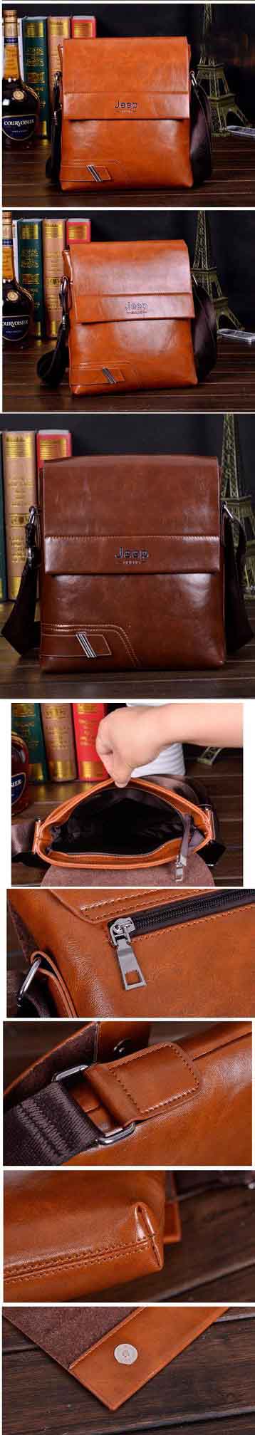 jual tas kulit untuk pria model selempang dari merk ternama jeep buluo, klik dan pesan online hanya di pfp store, tersedia ratusan model tas pria dengan desain menarik dan bahan berkualitas