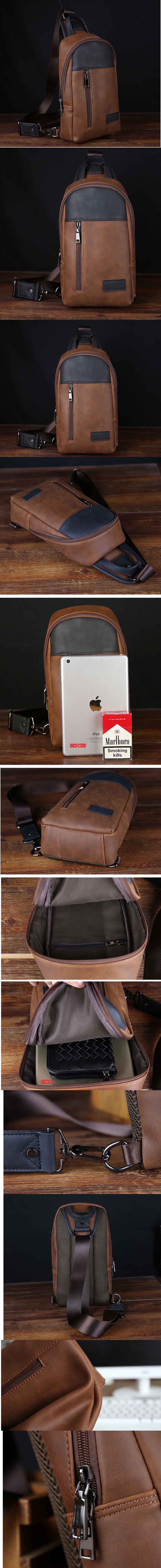 jual tas selempang pria keren dengan desain simple ala korea , dari bahan kulit berkualitas yang cocok untuk membawa keperluan kecil seperti gadget dan kunci saat bepergian